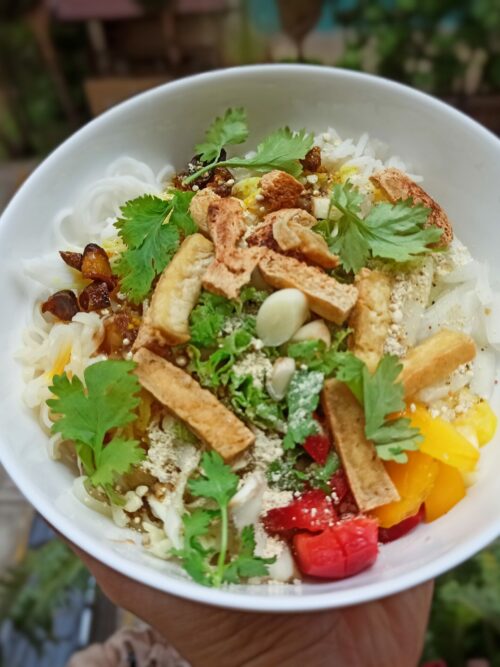 Burmese Rice Noodles Salad