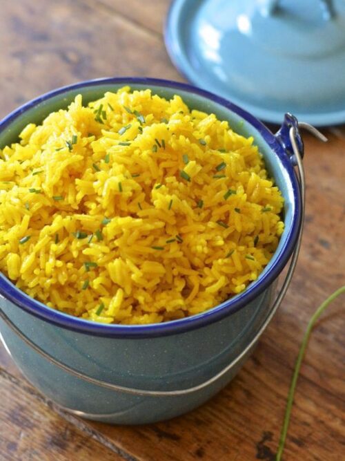 Burmese Tumeric Rice (Rice Cooker Version)